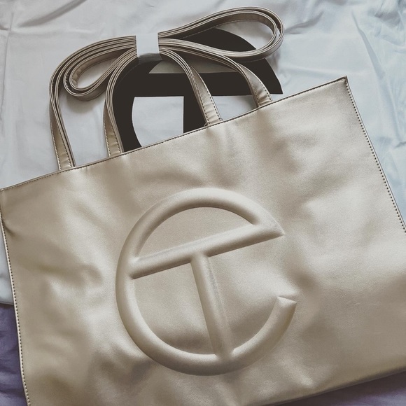 Telfar Large Shopping Tote - Gold - Picture 1 of 4